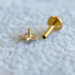 Labret Ouro 18K Estrela Zircônias - Imagem 2