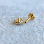 Labret Ouro 18K Flor Zircônias - Imagem 3