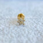 Labret Ouro 18K Estrela Zircônias - Imagem 4