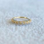 Argola Ouro 18K Zircônias