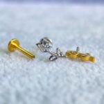 Labret Rosca Interna Titânio Rosa Zircônia - Imagem 4