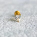 Labret Rosca Interna Titânio Coração Zircônia - Imagem 3