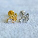 Labret Rosca Interna Titânio Coração Zircônia