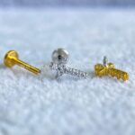 Labret Aço Rosca Interna Cruz Zircônias - Imagem 3