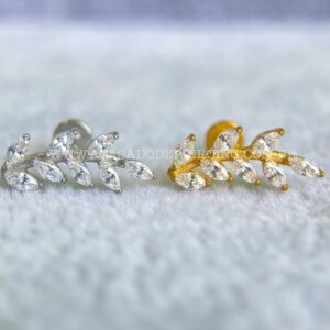 Labret Aço Rosca Interna Ramo Zircônias