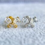 Labret Aço Rosca Interna Borboleta Zircônias