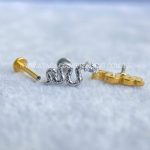 Labret Aço Rosca Interna Cobra Zircônias - Imagem 3