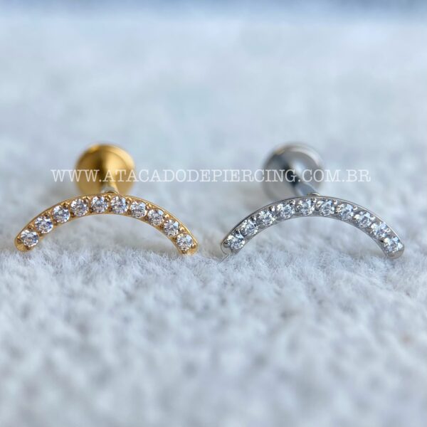 Labret Rosca Interna Titânio Cluster Zircônias - Imagem 1