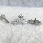 Labret Aço Rosca Interna Cluster Zircônias - Imagem 2