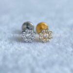 Labret Rosca Interna Titânio Flor Zircônias