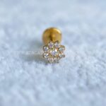 Labret Rosca Interna Titânio Flor Zircônias - Imagem 2