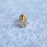 Labret Rosca Interna Titânio Flor Zircônias - Imagem 2