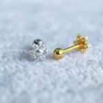 Minibarbell Prata 925 Flor Zircônias - Imagem 3