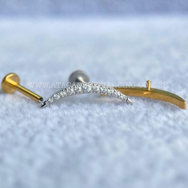 Labret Rosca Interna Titânio Cluster Zircônias - Imagem 6