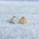 Minibarbell Prata 925 Coração Zircônias
