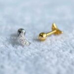 Minibarbell Prata 925 Lua Zircônias - Imagem 4
