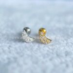 Minibarbell Prata 925 Lua Zircônias
