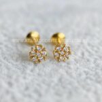 Brinco Baby Prata 925 Flor Zircônias Rosca Externa - Imagem 2