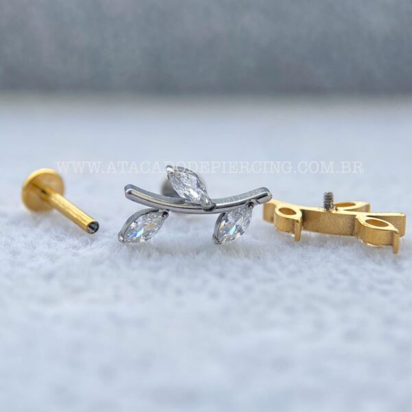 Labret Rosca Interna Titânio Ramo Zircônias - Imagem 3