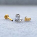 Labret Rosca Interna Titânio Navete Zircônias - Imagem 2