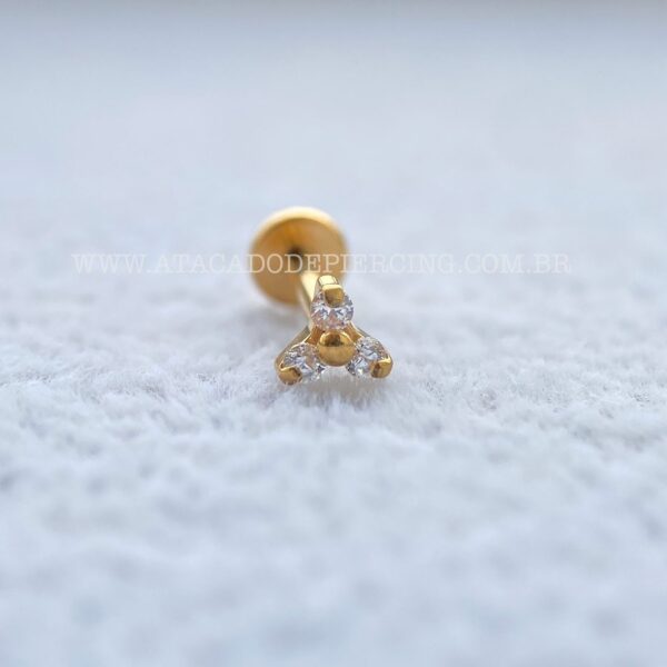 Labret Rosca Interna Titânio Trinity Zircônias - Imagem 3
