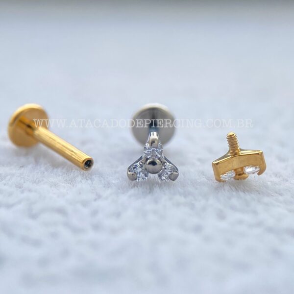 Labret Rosca Interna Titânio Trinity Zircônias - Imagem 5