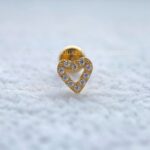 Labret Rosca Interna Titânio Coração Zircônias - Imagem 2