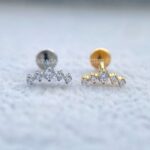 Labret Rosca Interna Titânio Mini Cluster Zircônias