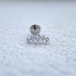 Labret Rosca Interna Titânio Mini Cluster Zircônias - Imagem 4