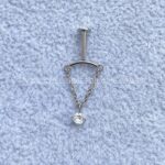 Labret Rosca Interna Titânio Corrente Zircônia - Imagem 4