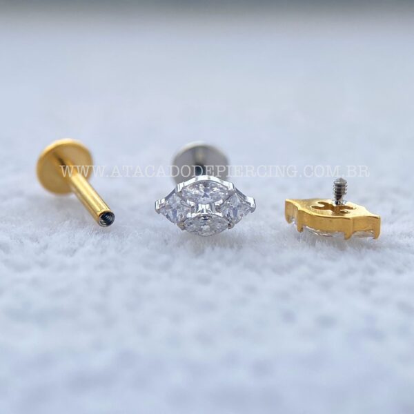 Labret Rosca Interna Titânio Boca Zircônias - Imagem 3