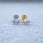 Labret Rosca Interna Titânio Navete Zircônia