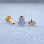 Labret Rosca Interna Titânio Navete Zircônia - Imagem 3