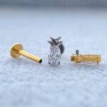 Labret Rosca Interna Titânio Abacaxi Zircônia - Imagem 3