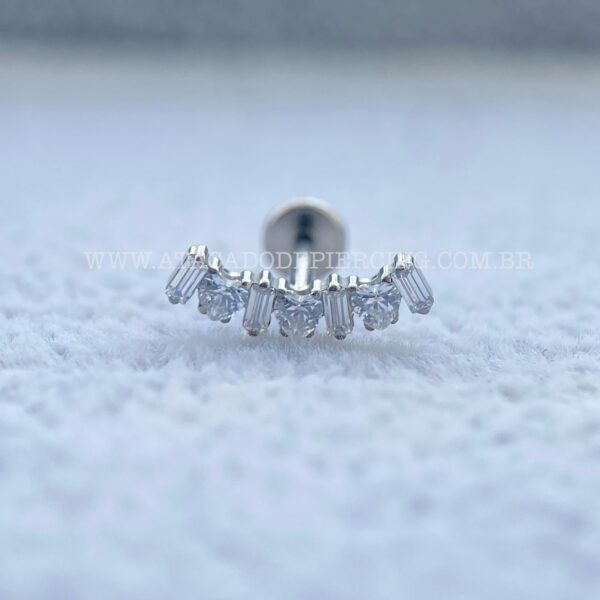 Labret Rosca Interna Titânio Cluster Zircônias - Imagem 4