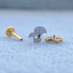 Labret Rosca Interna Titânio Cogumelo Zircônias - Imagem 3