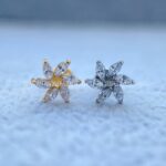 Labret Rosca Interna Titânio Flor Zircônias
