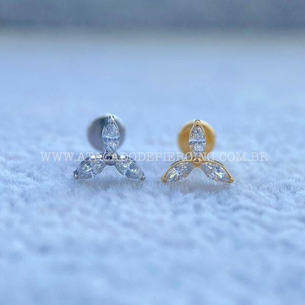 Labret Rosca Interna Titânio Trinity Zircônias - Imagem 1