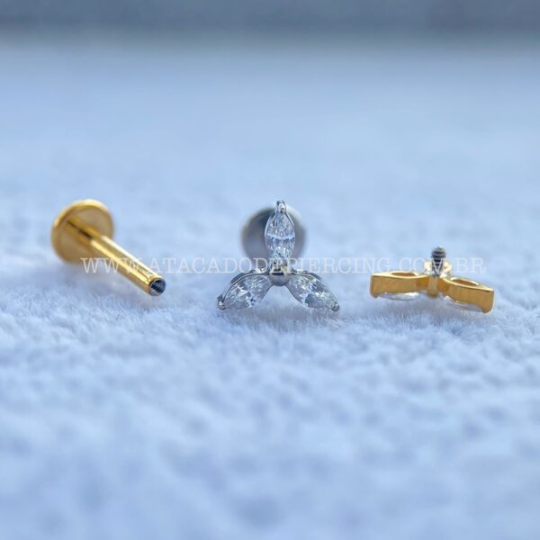 Labret Rosca Interna Titânio Trinity Zircônias - Imagem 3