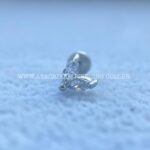 Labret Aço Rosca Interna Zircônias Navete - Imagem 4