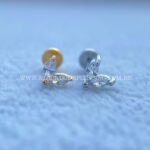 Labret Aço Rosca Interna Zircônias Navete