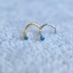 Nostril Titânio Zircônia Azul
