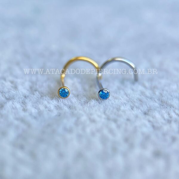 Nostril Titânio Zircônia Azul - Imagem 1