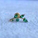 Labret Rosca Interna Titânio Ramo Zircônias Esmeralda - Imagem 2