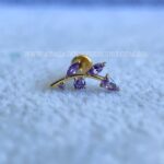 Labret Rosca Interna Titânio Ramo Zircônias Lilás - Imagem 2