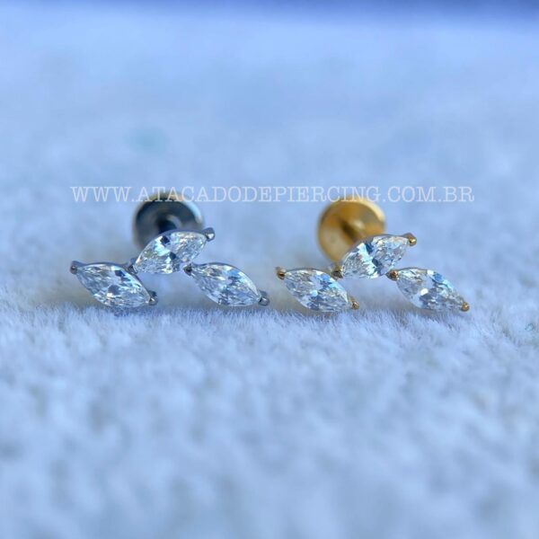Labret Rosca Interna Titânio Zircônias - Imagem 1