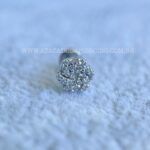 Labret Titânio Topo Prata 925 Flor Zircônias - Imagem 4