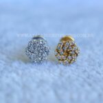 Labret Titânio Topo Prata 925 Flor Zircônias