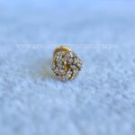 Labret Titânio Topo Prata 925 Flor Zircônias - Imagem 3
