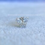 Labret Titânio Topo Prata 925 Borboleta Zircônias - Imagem 4